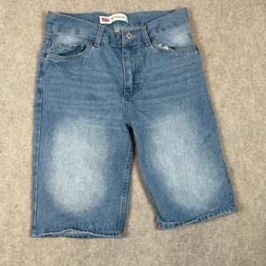 Levi's 505 Regular Denim Shorts Boys 16 Blue Medium Wash Cotton‎ 5-Pocket